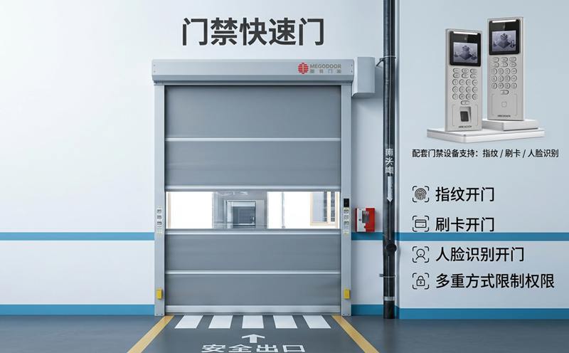 杭州门禁快速门：刷卡、指纹、人脸识别一体化管理，助力工厂实现安全通行缩略图